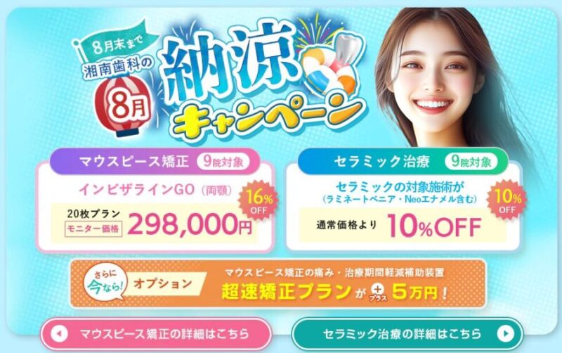 湘南美容外科クリニック：2025年8月キャンペーン情報