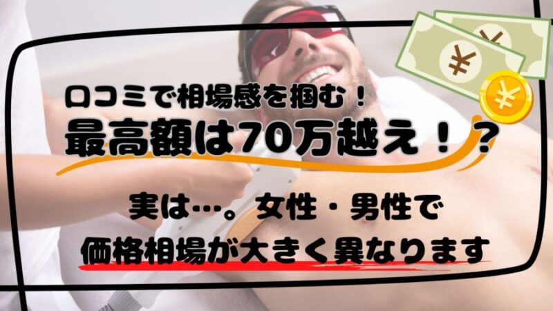 全身脱毛の価格相場を口コミから男女別で調査