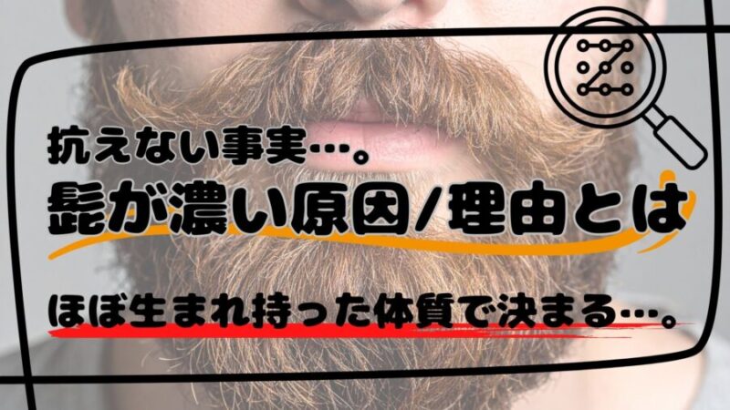 髭が濃い人の原因・理由