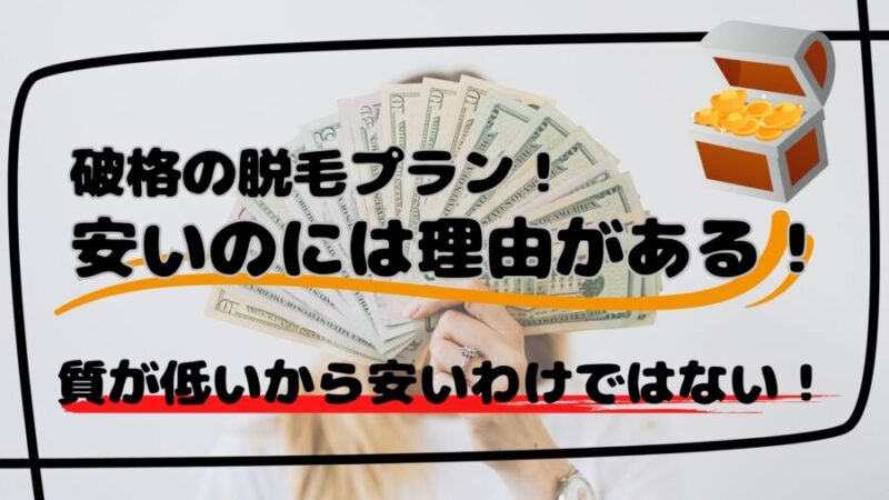 大美会クリニックの安すぎる脱毛プランの理由