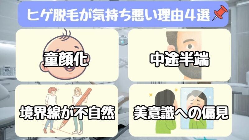 髭脱毛が気持ち悪い4選