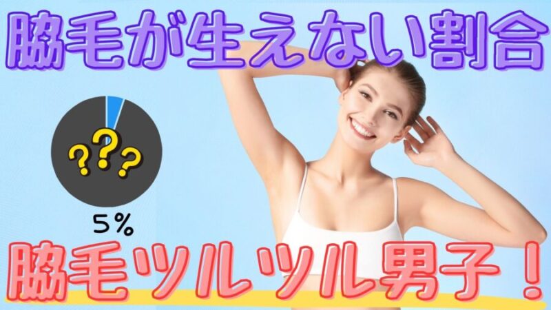 脇毛が生えない男性の割合を調査